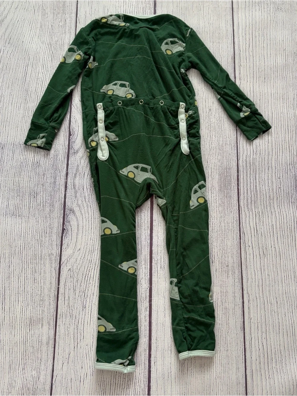 Kickee Pants Bamboo Zipper Footie Topiary Italian Car 18-24m
